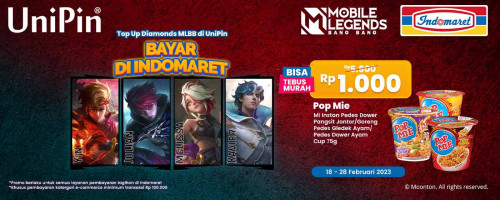 Top Up Diamonds MLBB di UniPin, Tebus Murah POP MIE Pedes Dower Hanya Rp1,000